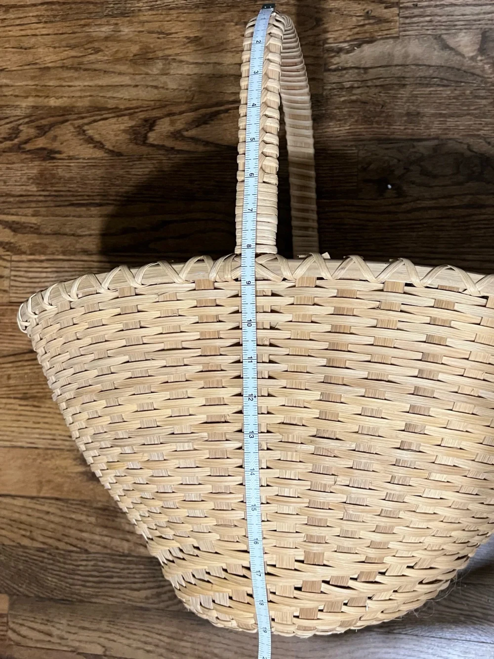 Handwoven Natural Wicker Picnic Basket with Handle